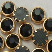 Cosmo Jet with Gold Ring - Korean Grade AA Rhinestones